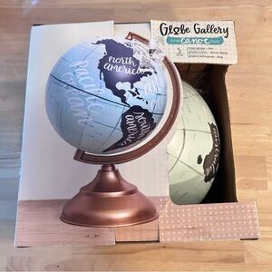 Globe Gallery Decorative World Globe - Blue and Mint